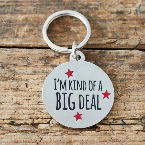 Sweet William silver plated brass dog tag - Big Deal