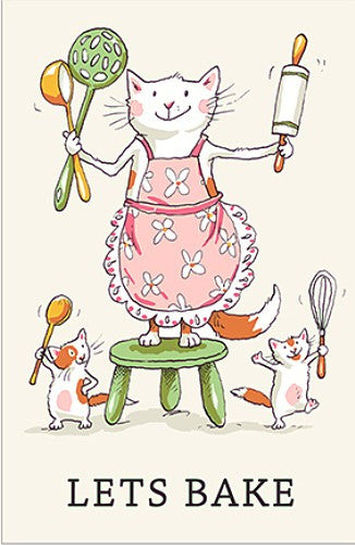 Let's Bake Tea Towel by Anita Jeram.
