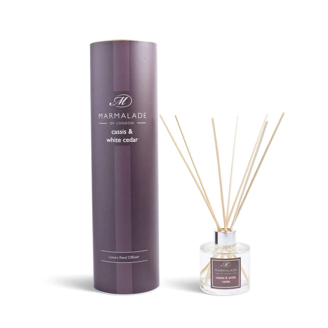 Cassis & White Cedar Reed Diffuser from Marmalade of London.