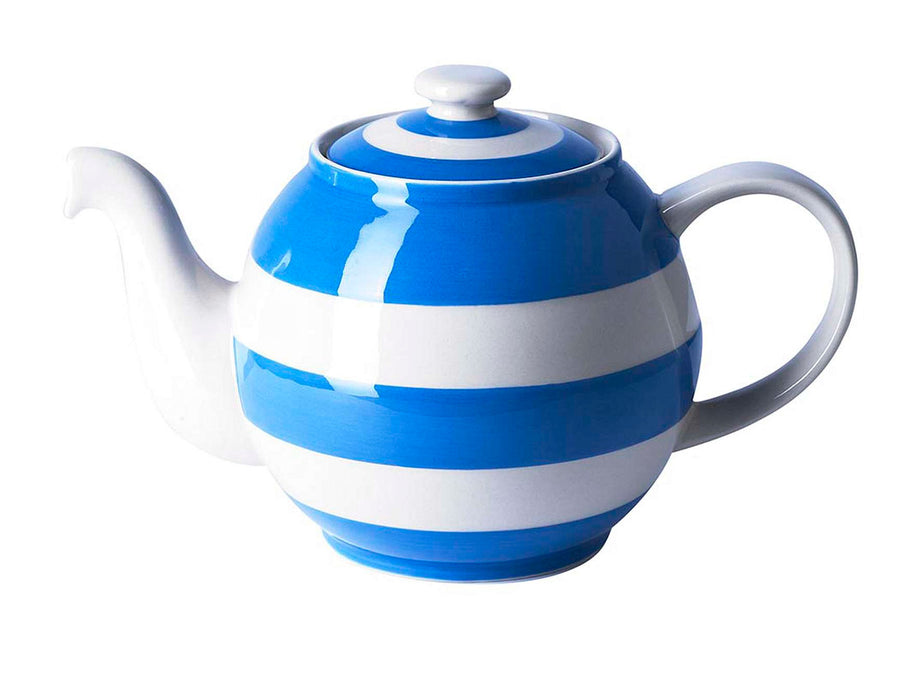 Cornishware Blue Striped Large Betty Teapot - blue