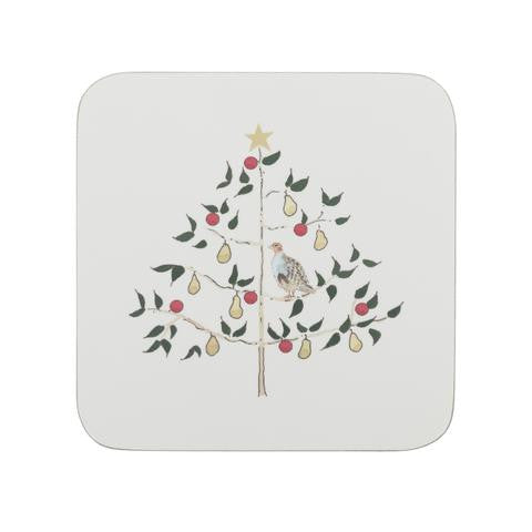 Partridge in a Pear Tree set of 4 coaster from Sophie Allport.