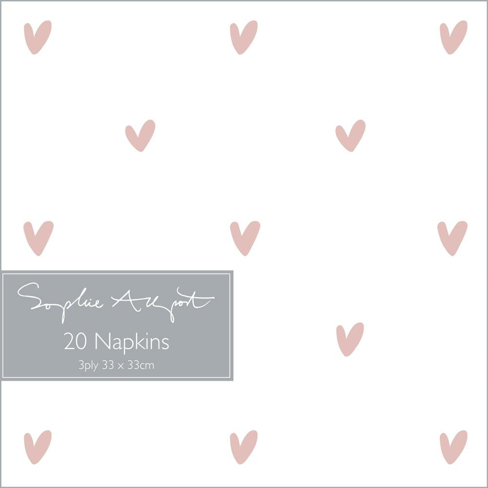 Hearts Paper Napkins from Sophie Allport