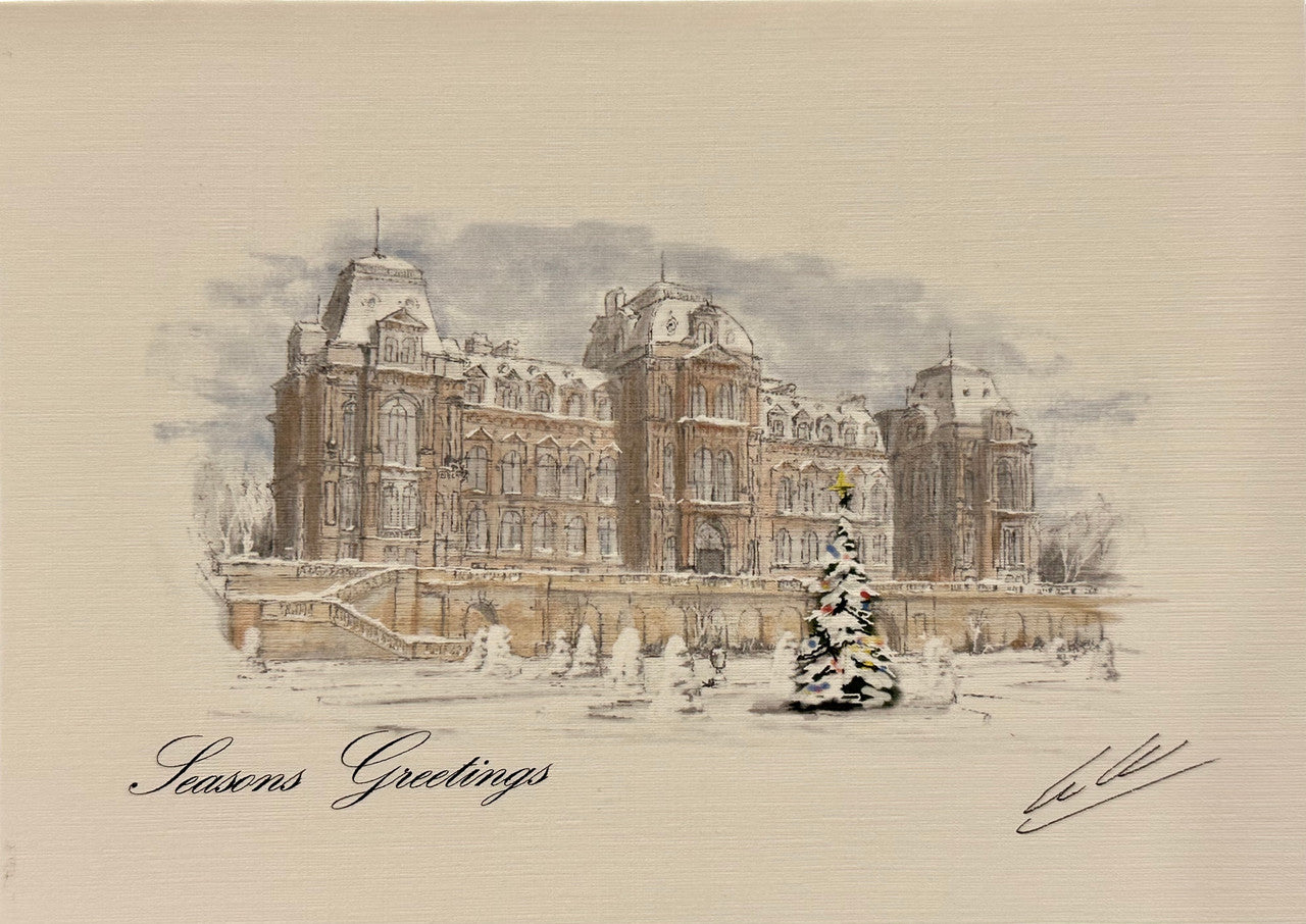 Bowes Museum Seasonal Card by British Artist Sean Webb