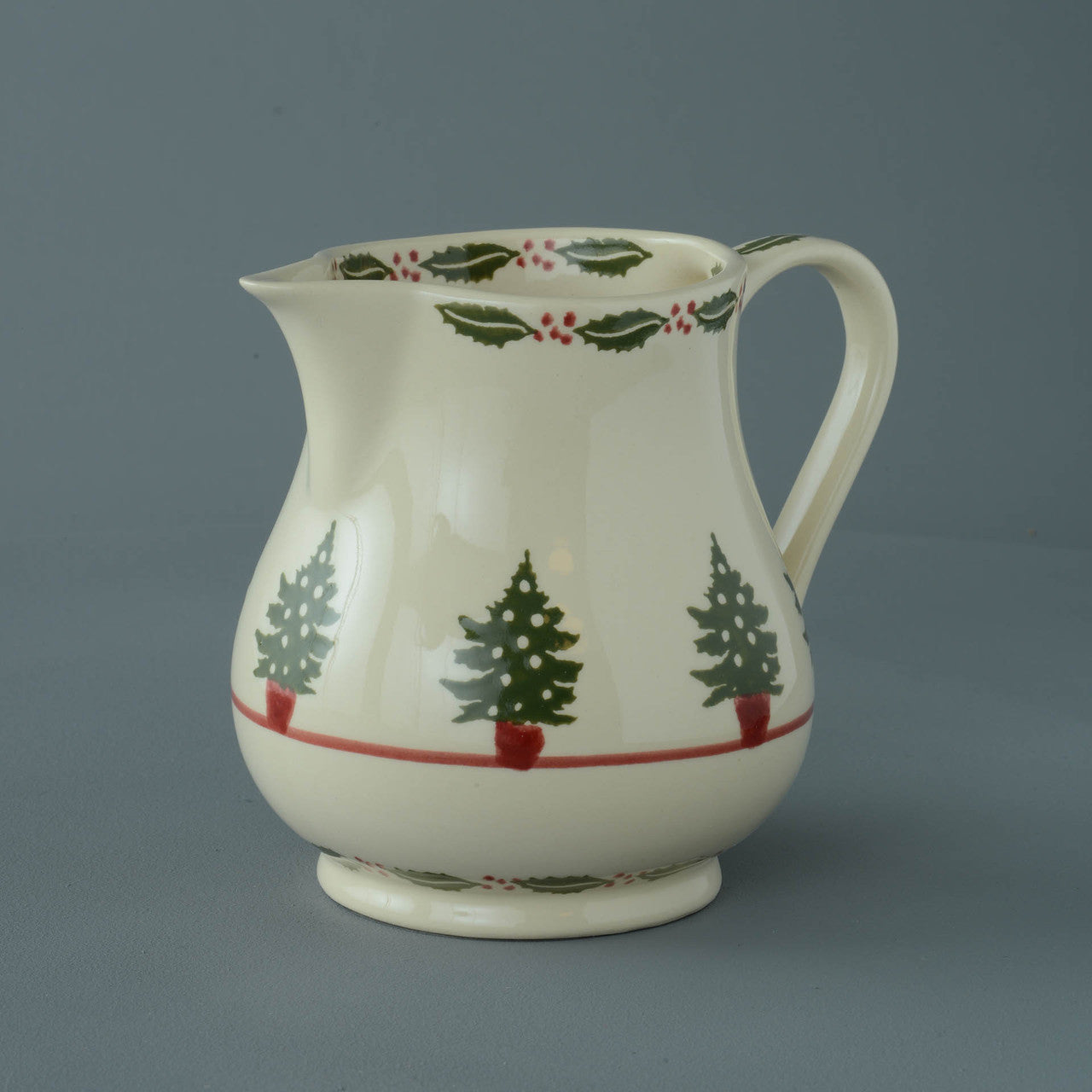 Brixton Pottery Christmas Tree handmade pottery medium jug 12 fl oz