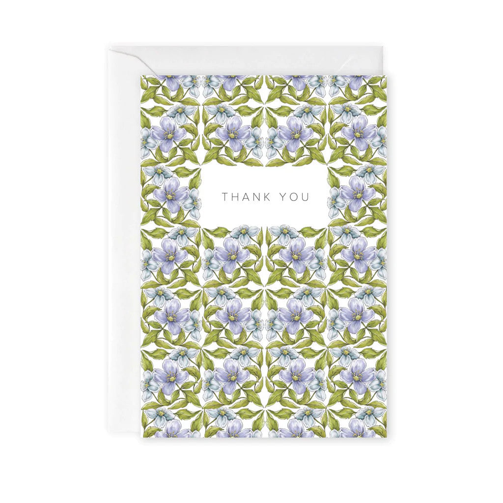 Flora Nouveau Thank You card by Catherine Lewis Design