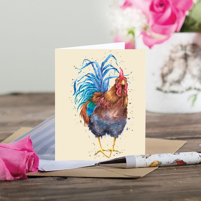 'Colors of the Rainbow' Cockerel Enclosure Card