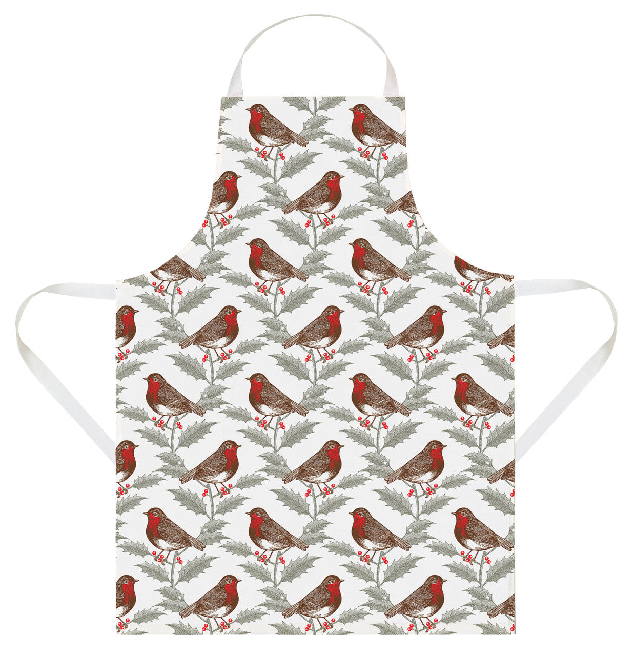 Thornback & Peel Cotton Robins and Holly Apron