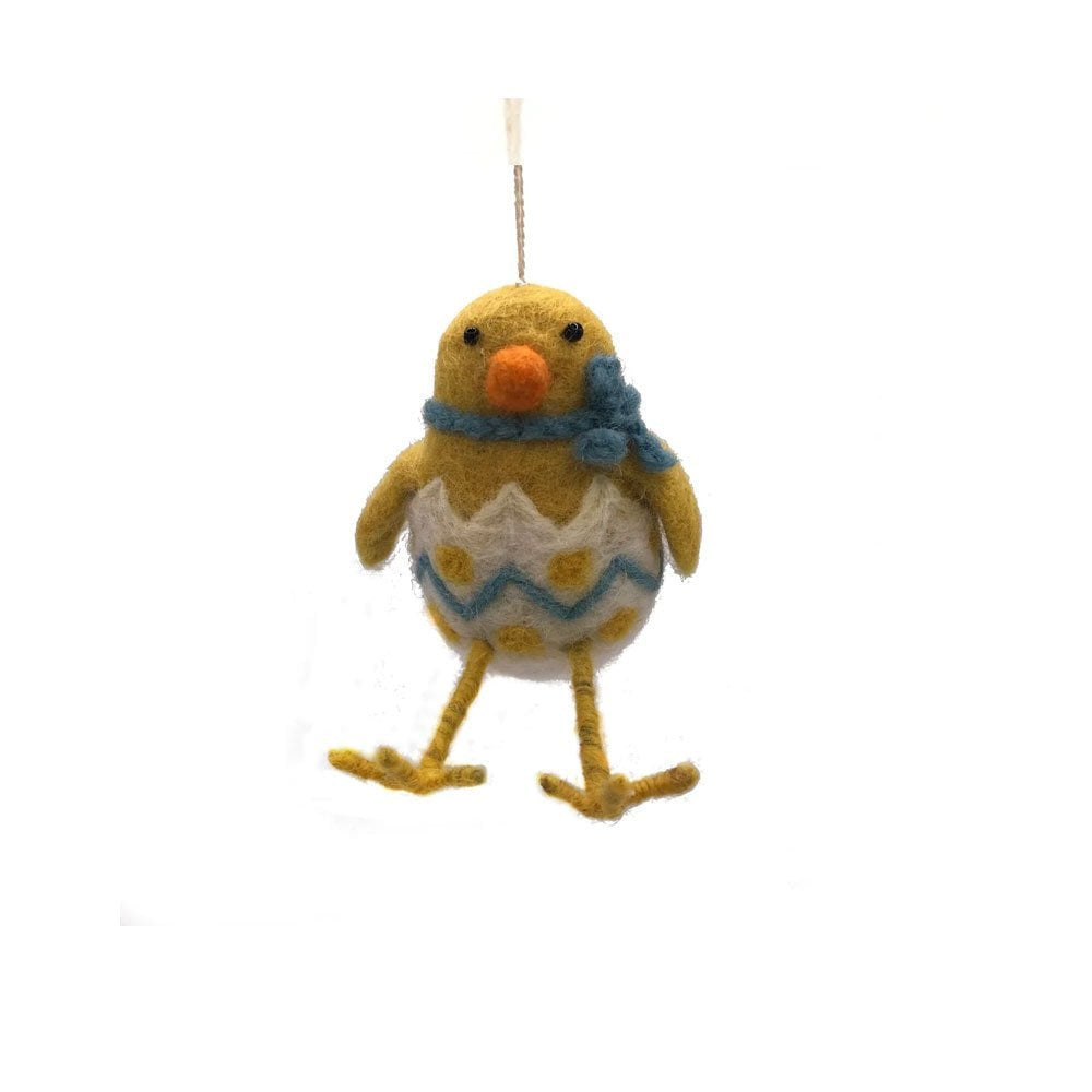 Chick in an Egg Felt Hanging Decoration by Amica Felt.