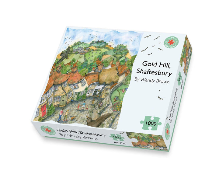 Gold Hill, Shaftsbury 1000 Piece Jigsaw Puzzle.