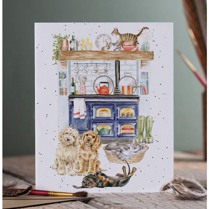 'The Country Kitchen' Blank Greetings Card from Wrendale Designs. 