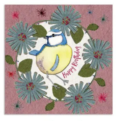 Blue Tit Birthday Greetings Card by Emma Ball