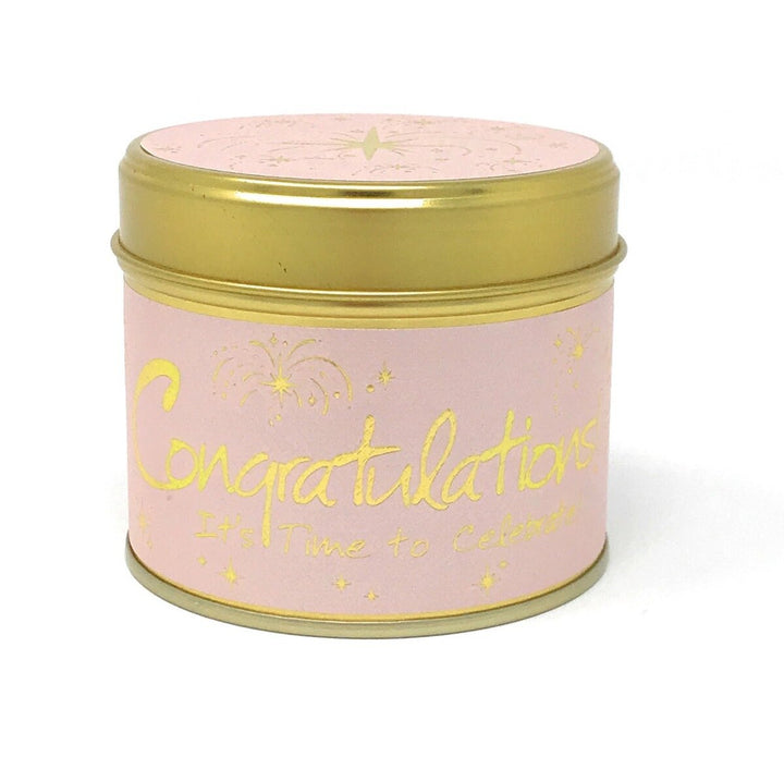 Congratulations! Scented Candle from Lily-Flame. Handmade in England