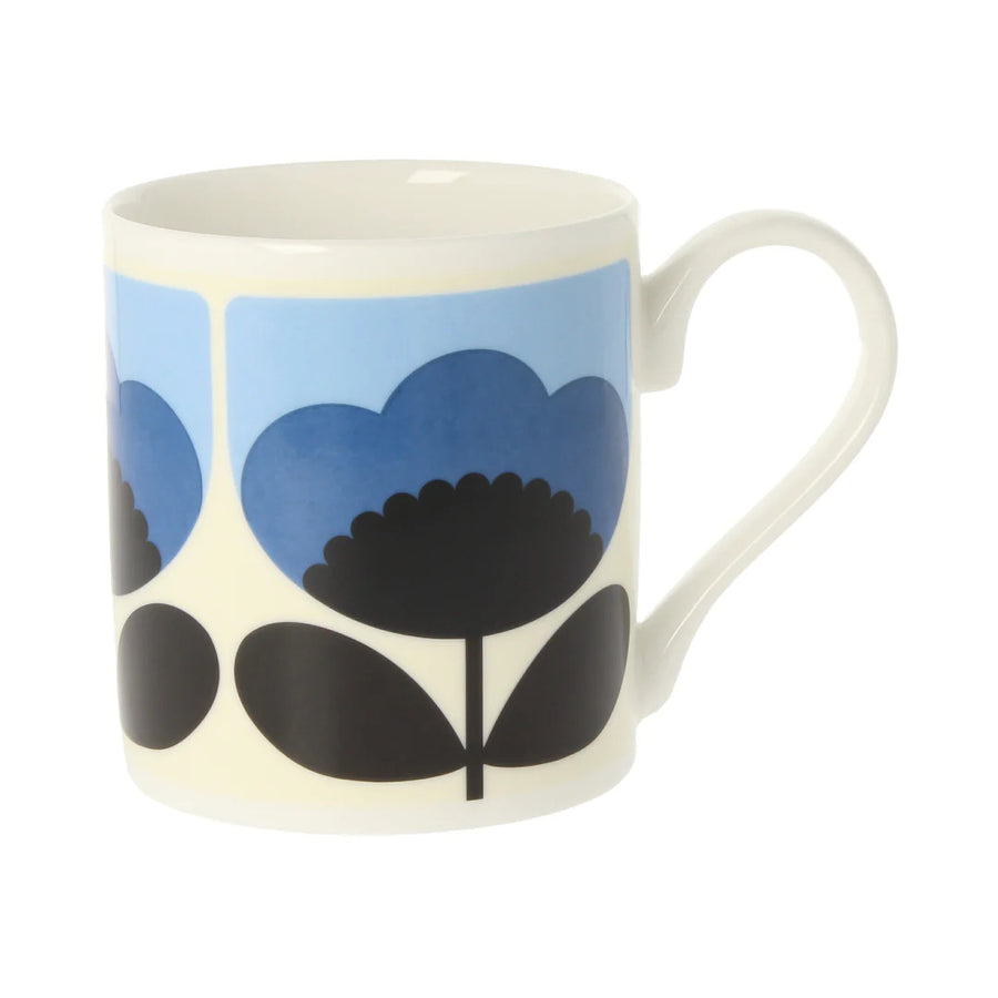 Spring Bloom Blue Bone China Mug by Orla Kiely