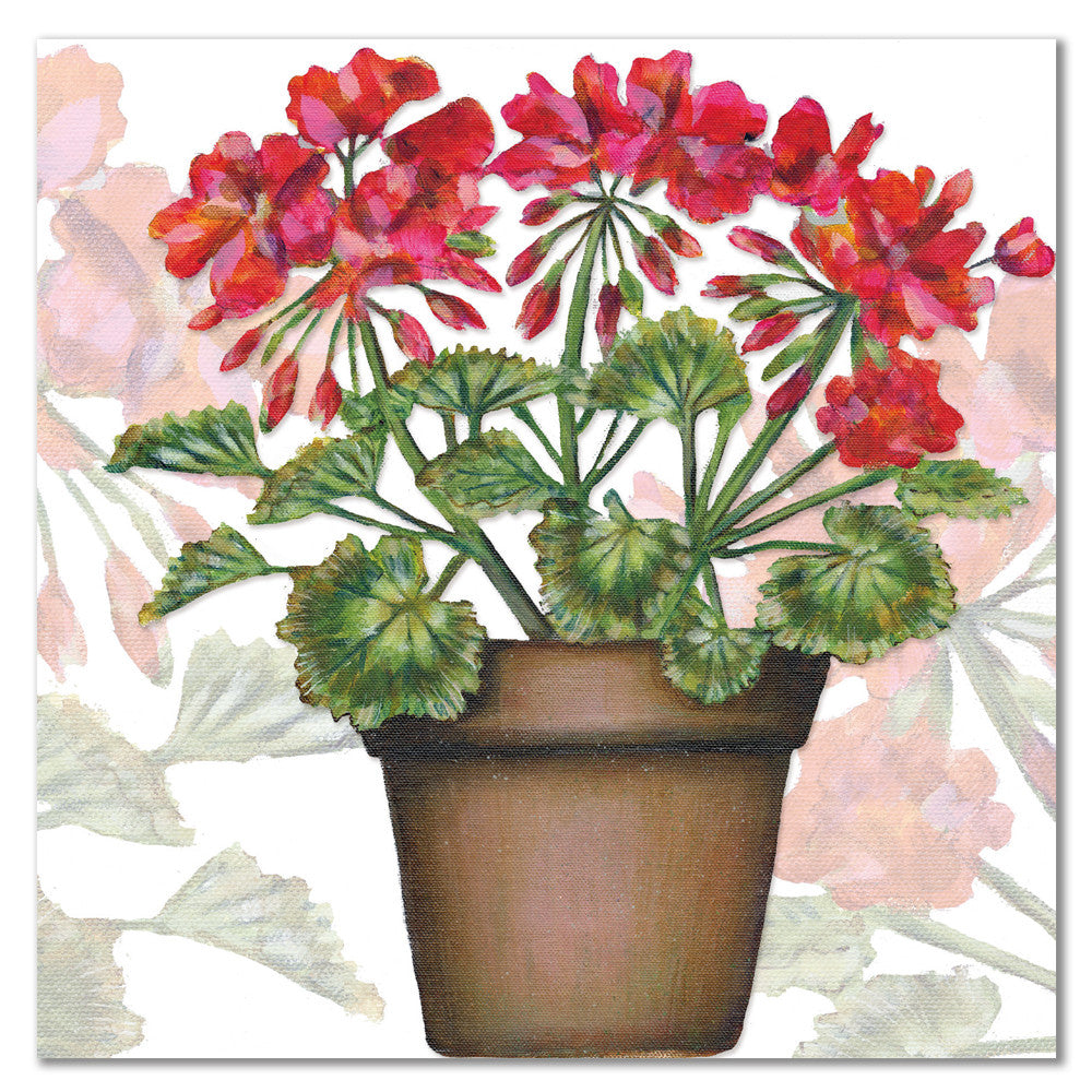 Geranium Greetings Card by Emma Ball.
