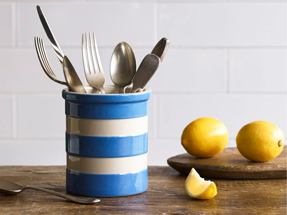 Cornishware Blue Cutlery Drainer.