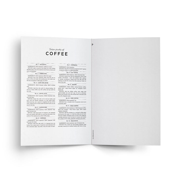 Twelve Shades of Coffee Card from Everlong Print Co. Made in England