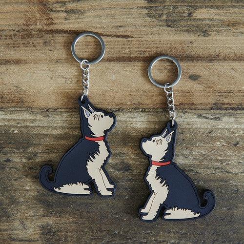 PVC Double-Sided Mischievous Mutts Key Ring - Yorkshire Terrier