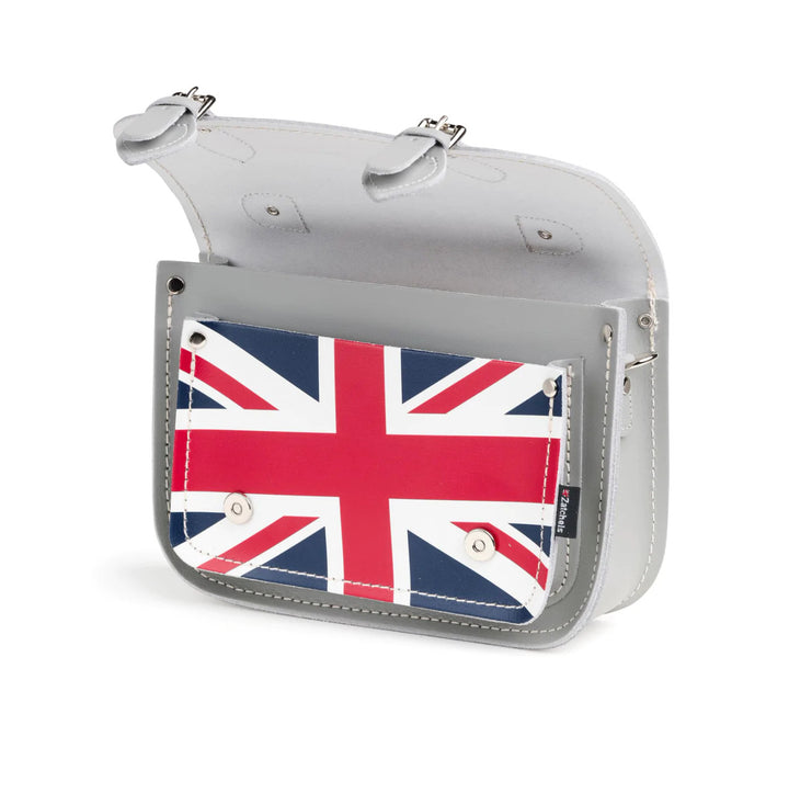 Handmade Leather Union Jack Midi Satchel by Zatchels.