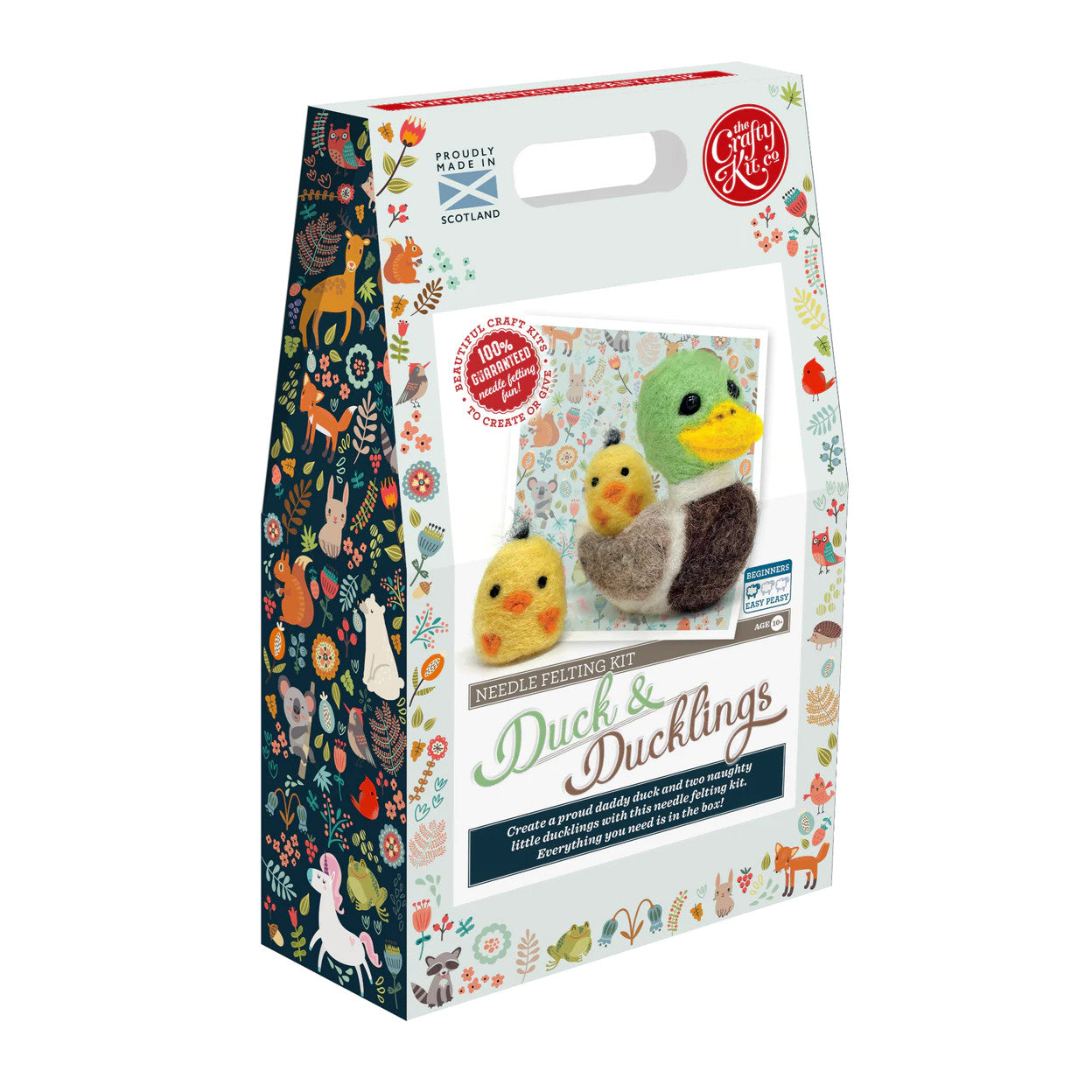 Duck & Ducklings Needle Felting Kit from The Crafty Kit Co. Made in Scotland