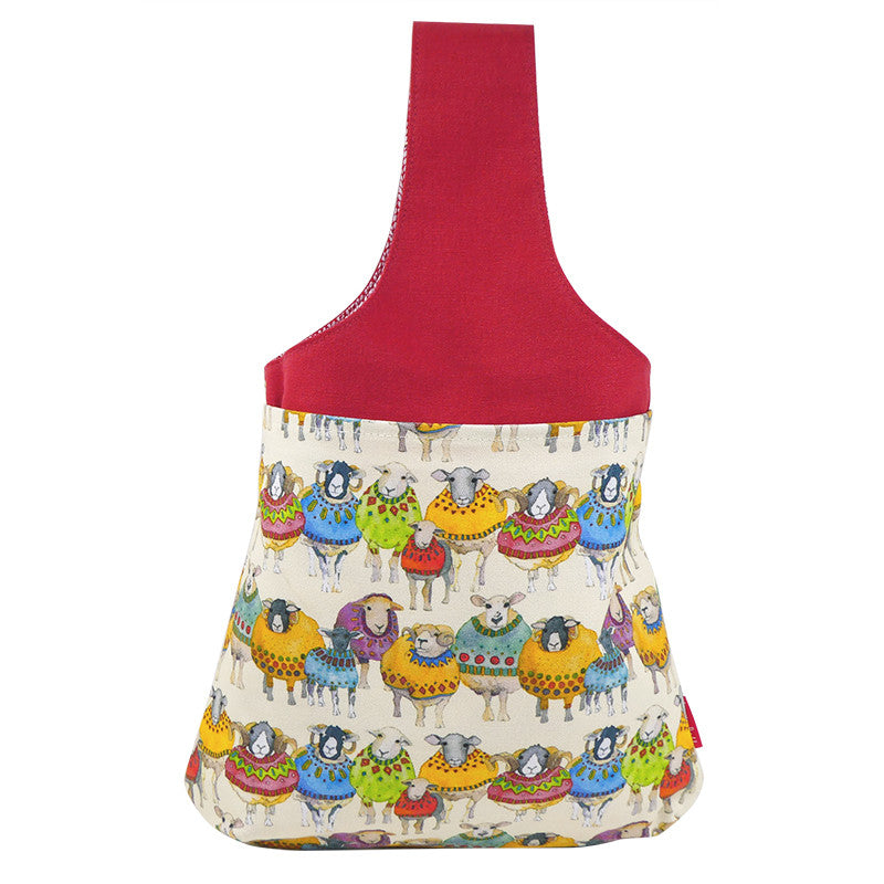 Sheep in Sweaters 100% cotton Large Wrist Bag from Emma Ball.