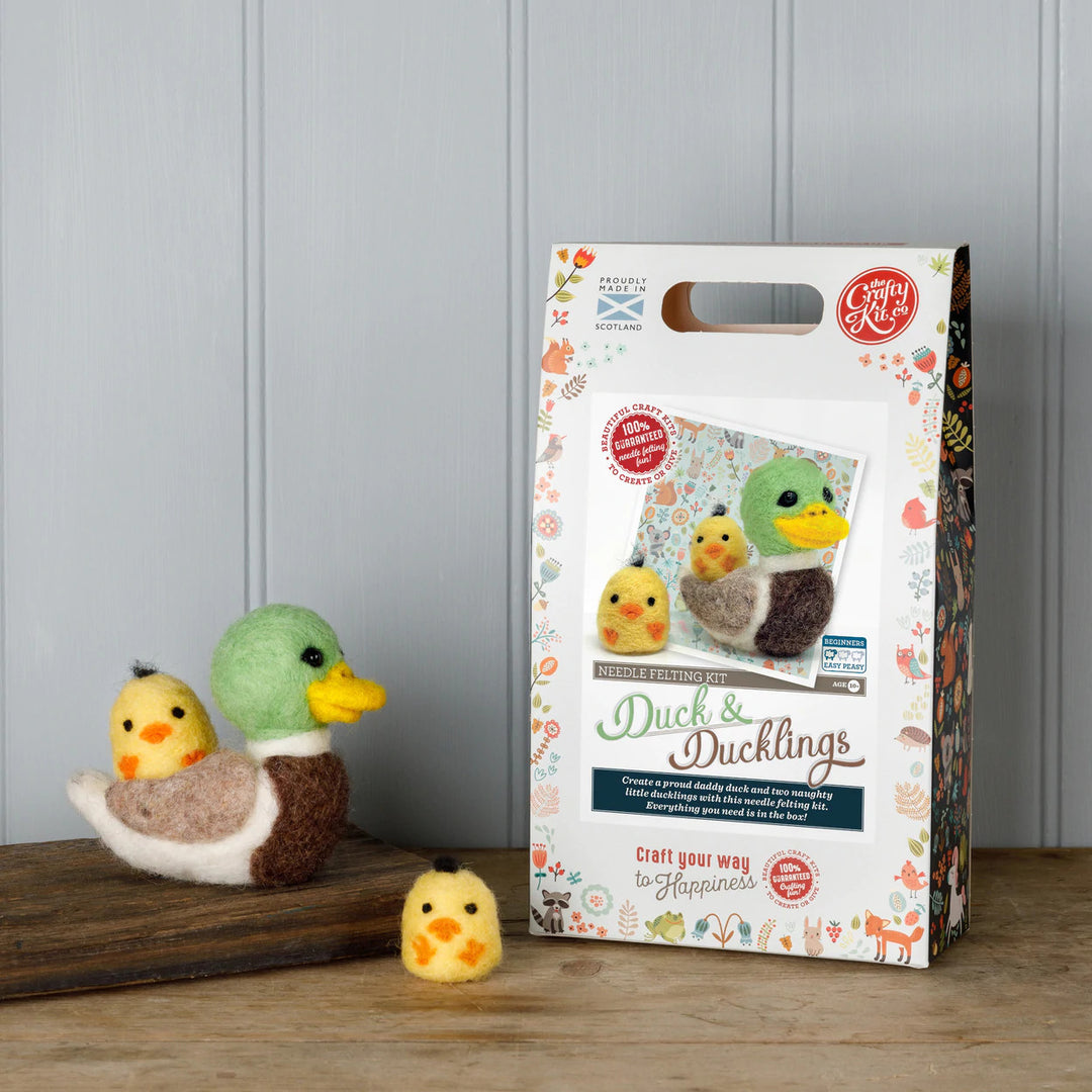 Duck & Ducklings Needle Felting Kit from The Crafty Kit Co. Made in Scotland