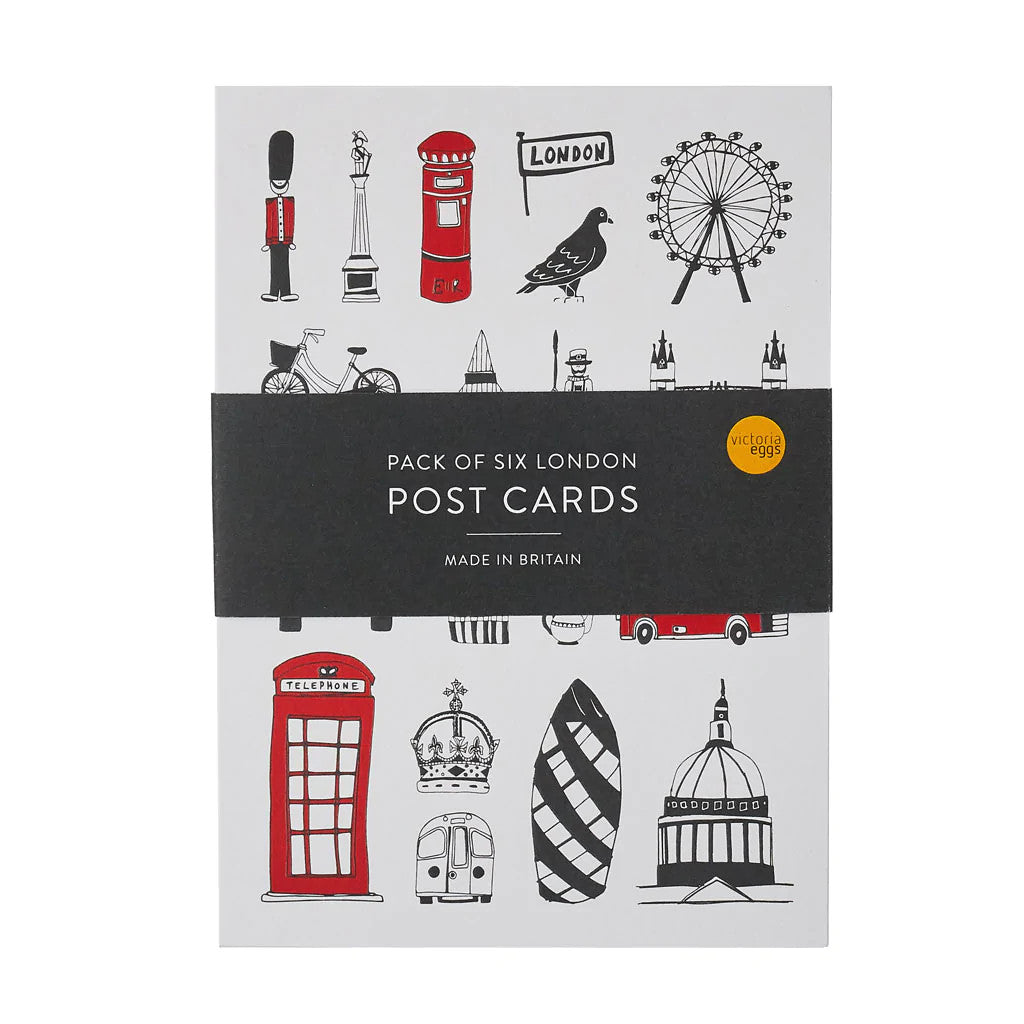 Simply London Pack of 6 Postcards from Victoria Eggs.