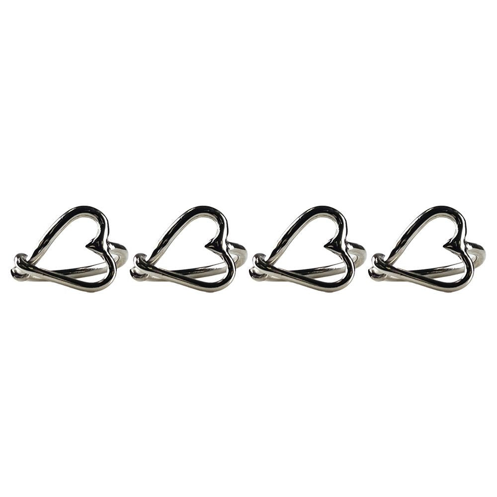 Love Heart Napkin Rings Set of 4.