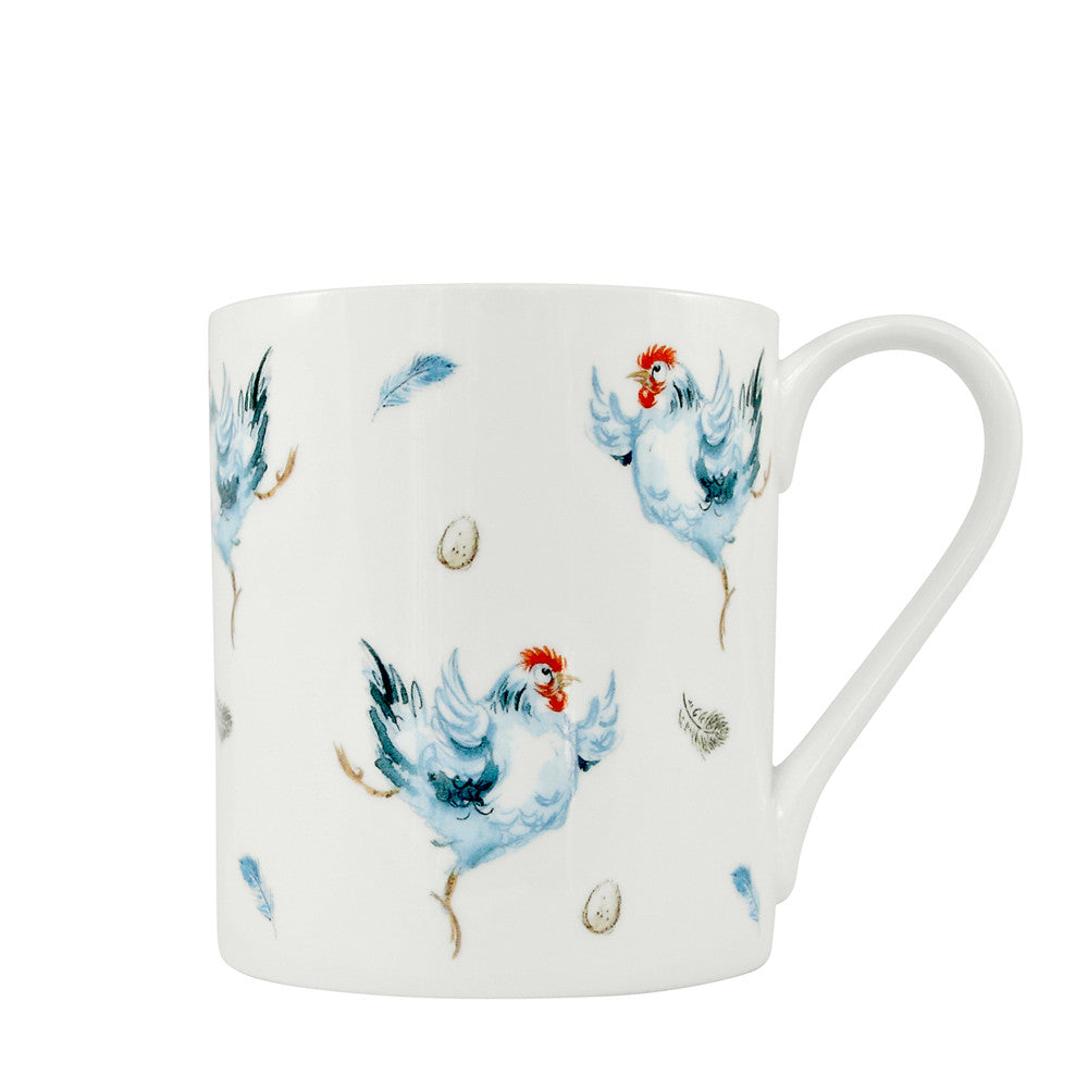 Dancing Hen Wrap Mug by Jane Abbott Designs