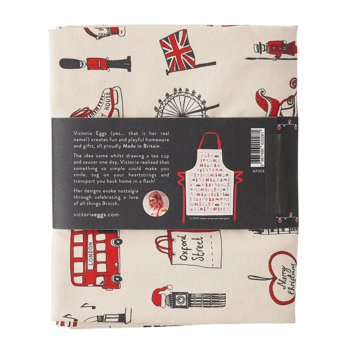 London Christmas Apron by Victoria Eggs.