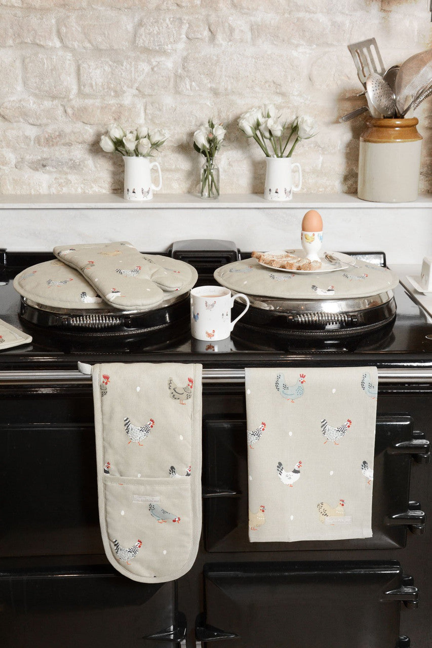 Lay a Little Egg Double Oven Glove by Sophie Allport