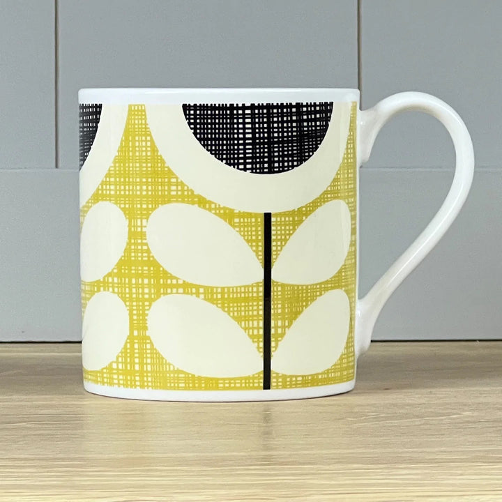 Scribble Sunflower Yellow Bone China Mug by Orla Kiely