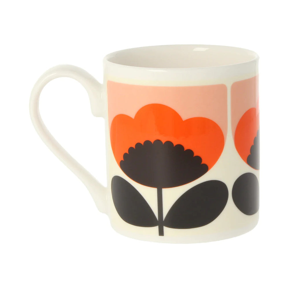 Spring Bloom Orange Bone China Mug by Orla Kiely