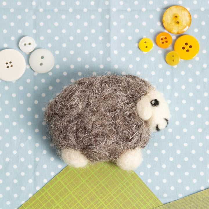 Herkwick Sheep Brooch Felting Kit by Hawthorn Handmade.