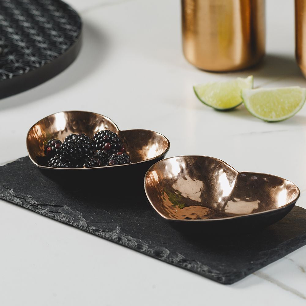 Hearts Copper Serving Set by Selbrae House.