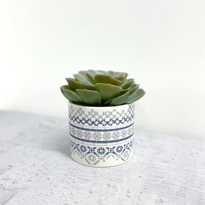 Alex Allday Victorian Tiles Ceramic Planter Pot/Tea Light Holder