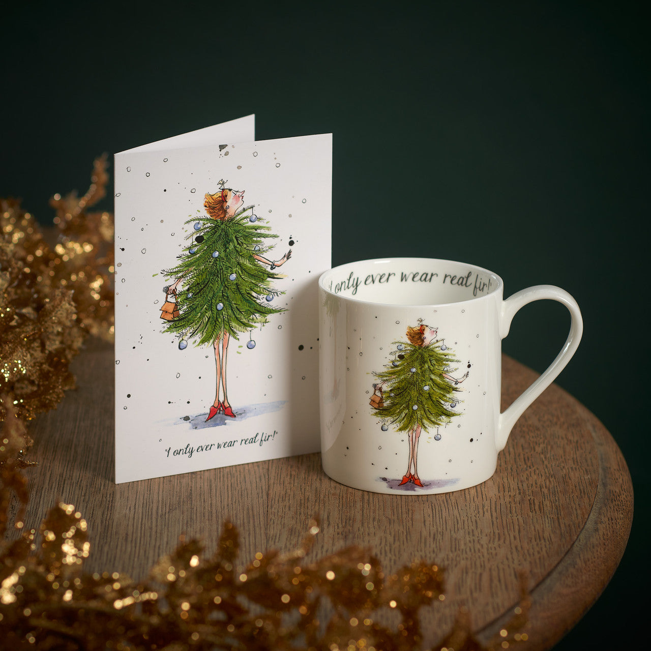Real Fir Greeting Card by Jane Abbott