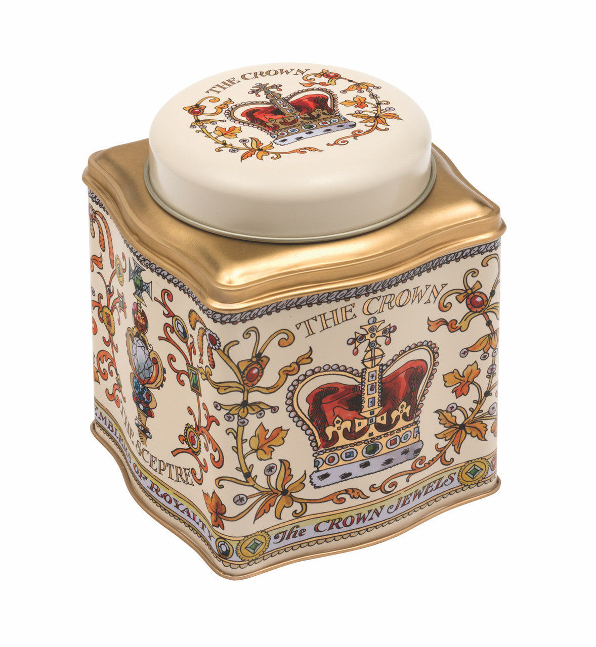 Crown Jewels domed lid way tea caddy