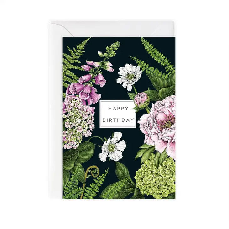 Summer Garden "Happy Birthday" Greeting Card