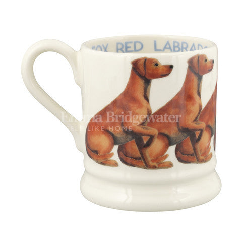 Emma Bridgewater Fox Red Labrador Half Pint Mug. Made in England.