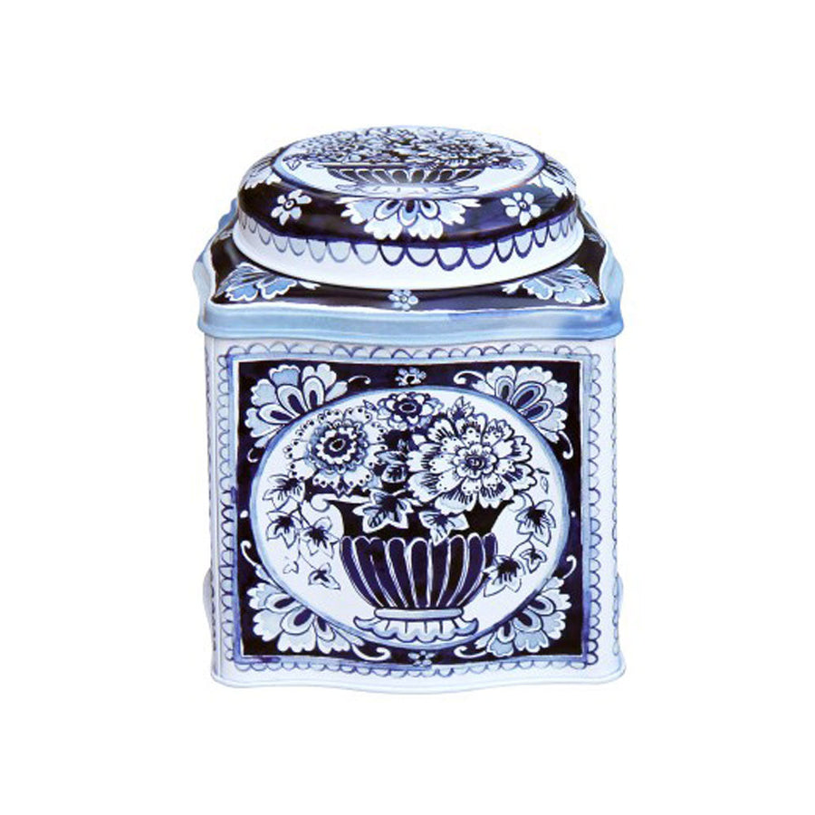 Blue & White Tea Caddy by Claire Winterington.
