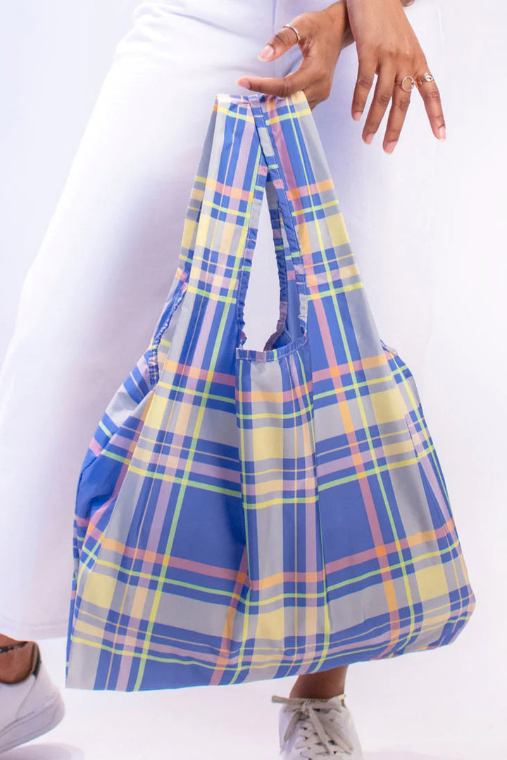 Madras Medium Reusable Bag made form 100% recycled plastic bottles from Kind Bag London.