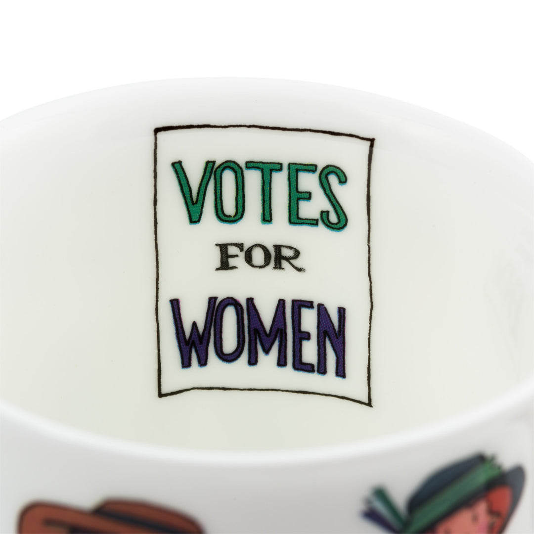 Alison Gardiner Bone China Suffragette mug boxed.