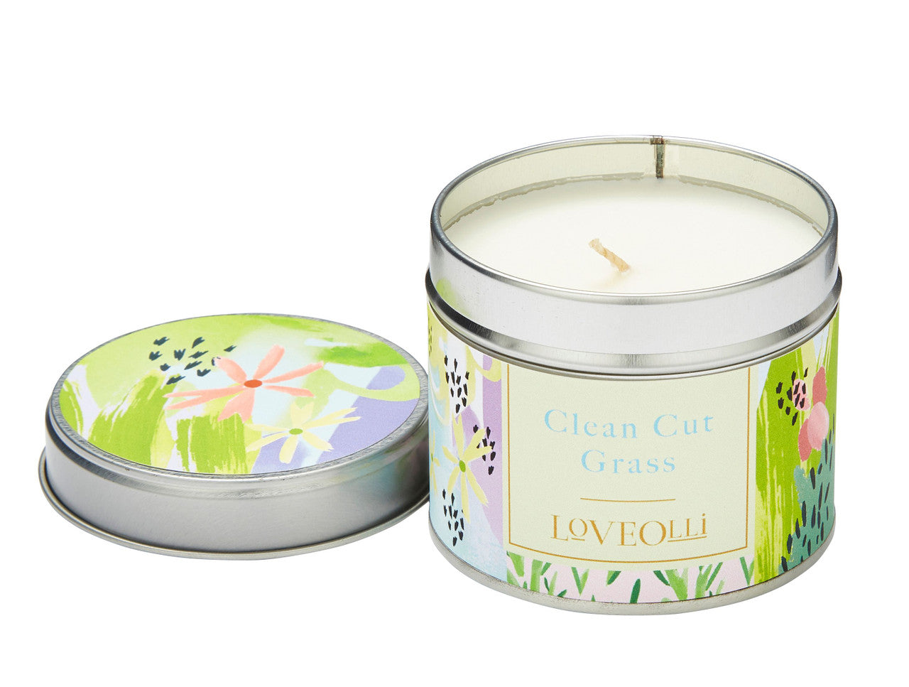 Love Olli Clean Cut Grass scented tin candle. Hand poured in the UK.