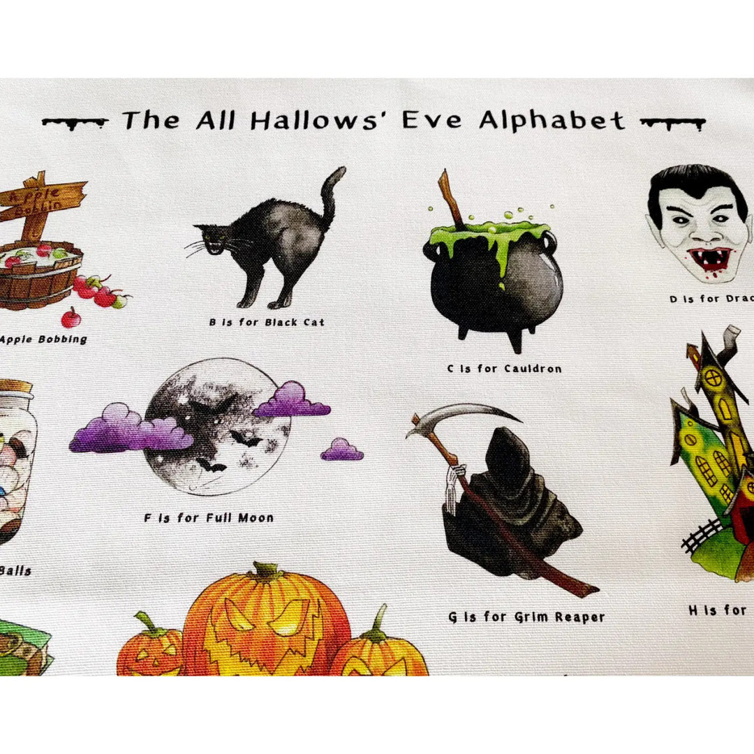 Halloween Alphabet Tea Towel