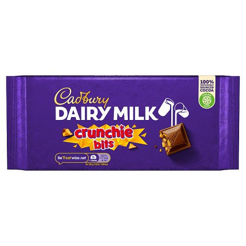 Cadbury's Dairy Milk Bar with Crunchie Honeycomb Bits 200g