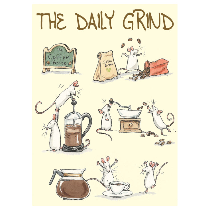 The Daily Grind Greetings Card by Anita Jeram.