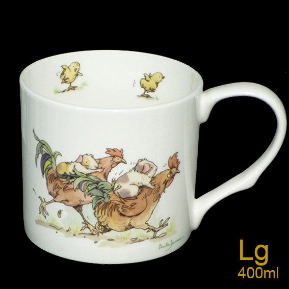 Rooster Race mug by artist Anita Jeram.