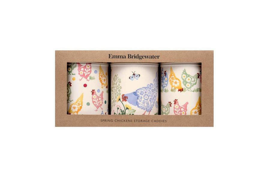 Emma Bridgewater Polka Chickens Set of Three Caddies