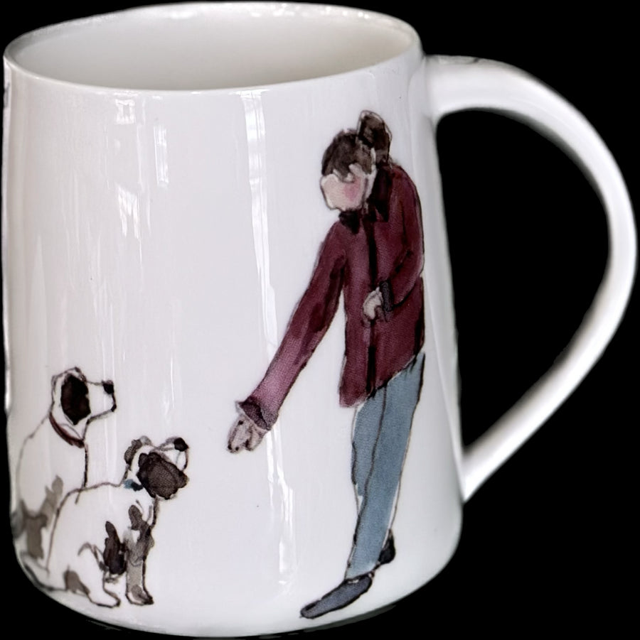 Two Cockerpoos Mug Bone China Mug by Helen Beard.