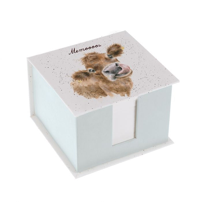 'Memoooos' Cow Memo Block  by Wrendale Designs.